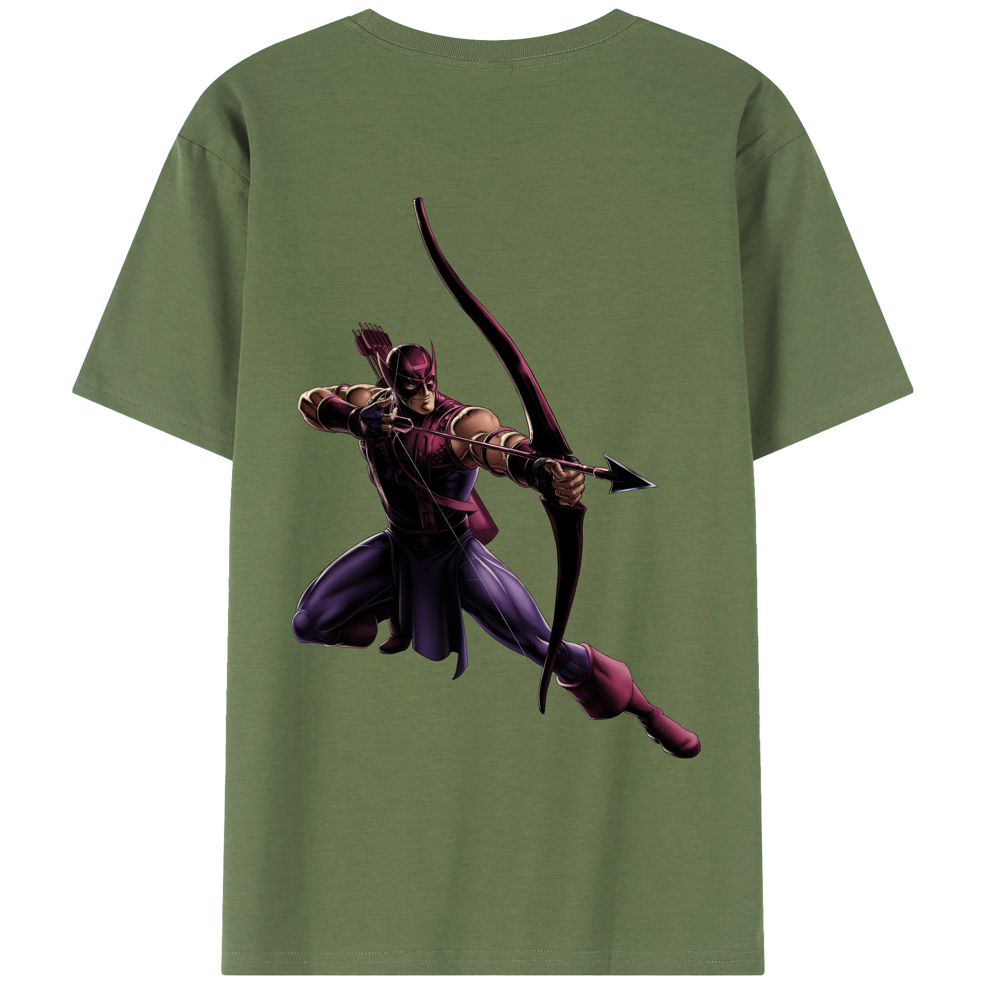 （画像用） アベンジャーズ The Avengers 綿100％ メンズ半袖Tシャツ（バックプリント） 通気性
